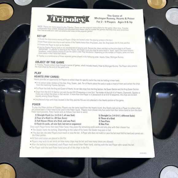 TRIPOLEY Special Edition Board Game Rotating Turntable VTG 2000 Cadaco -COMPLETE - Picture 7 of 13